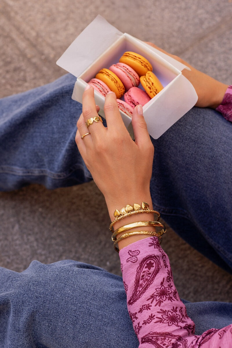 Bracelet jonc Candy avec cœurs
