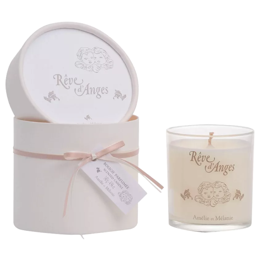 Bougie parfumée FRAMBOISE & ROSE Amélie & Mélanie - Rêve d'anges