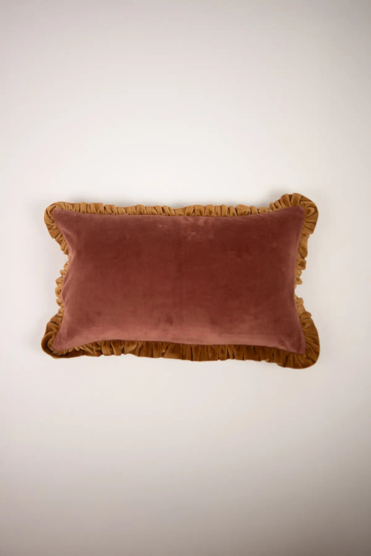 coussin Doris rouille/camel 30x50cm