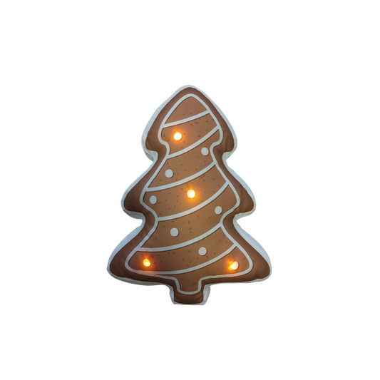 Coussin led sapin marron