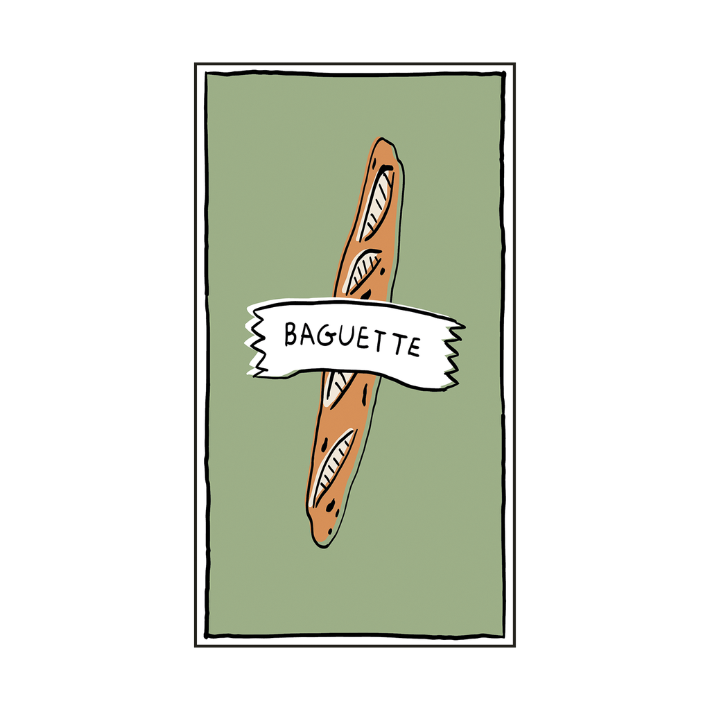 Serviette papier rectangle baguette x15