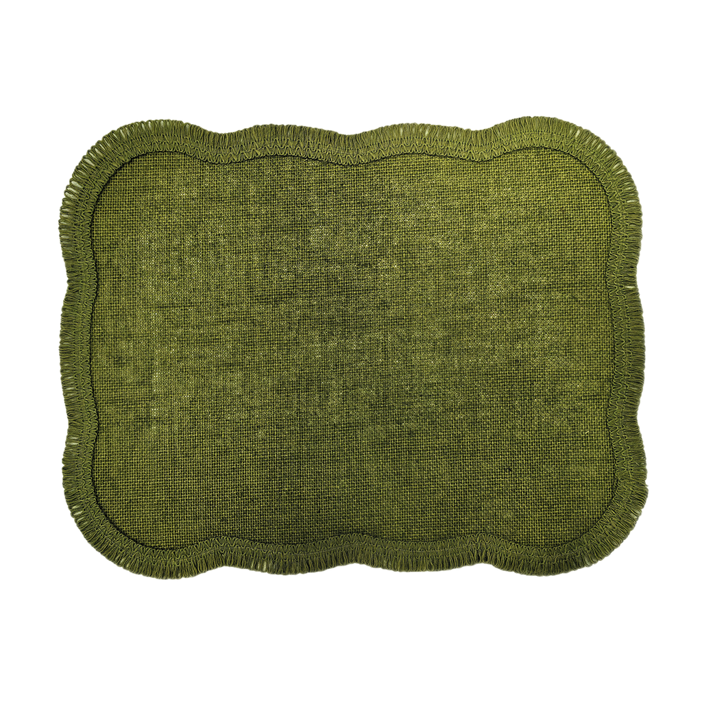 Set de table rectangle jute vert