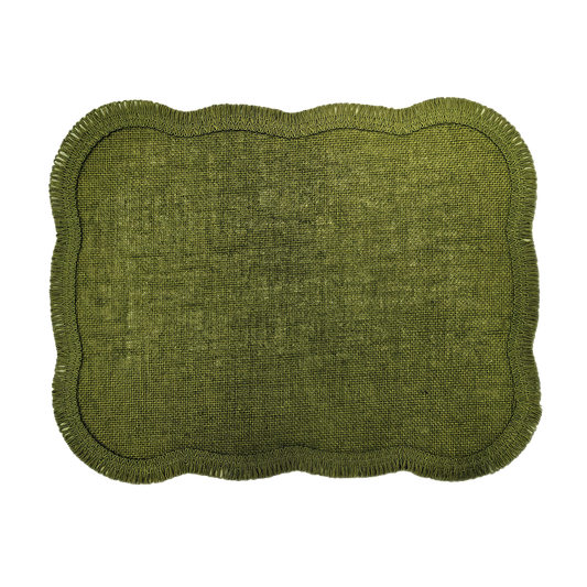 Set de table rectangle jute vert