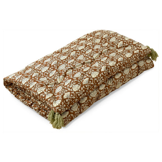 Sofa cover print pipar brun