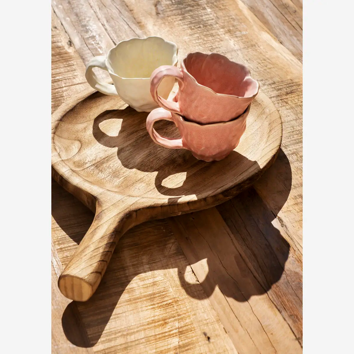 Tasse rose écru