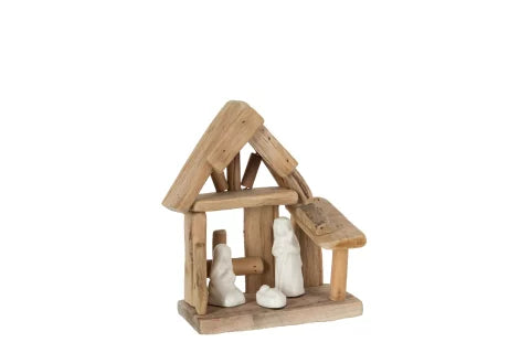 Crèche maison en bois