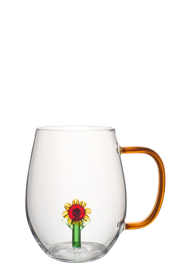 Verre Tournesol Avec Anse Verre