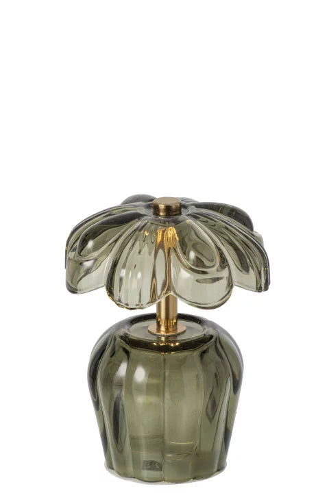 Lampe fleur verte