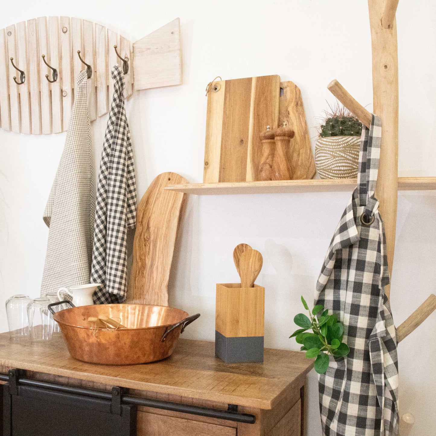 Torchons Carreau kaki