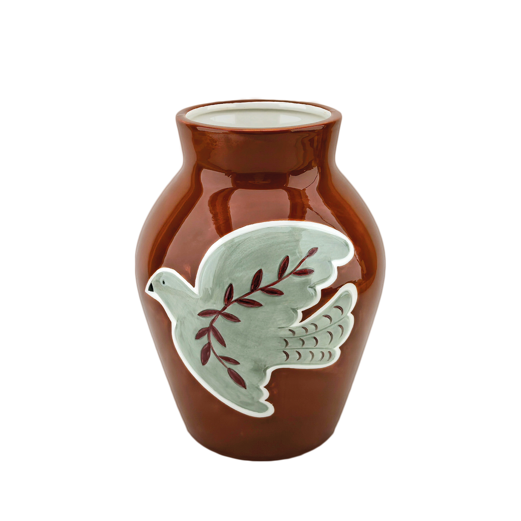 Vase colombe vert clair