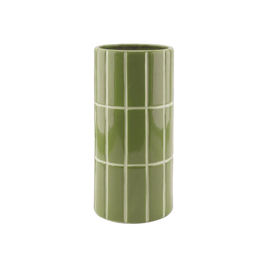 Vase carrelage kaki