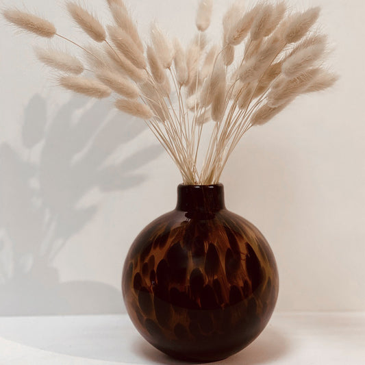 Vase Rond léopard brun