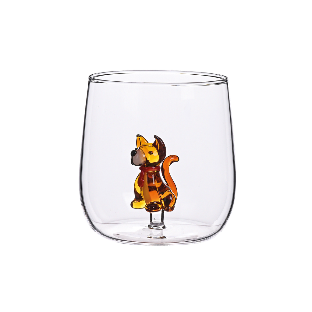 Verre gobelet 3D chien bella
