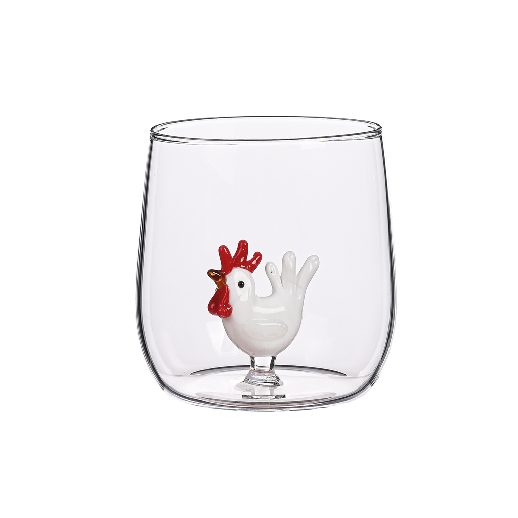 Verre gobelet 3D coq
