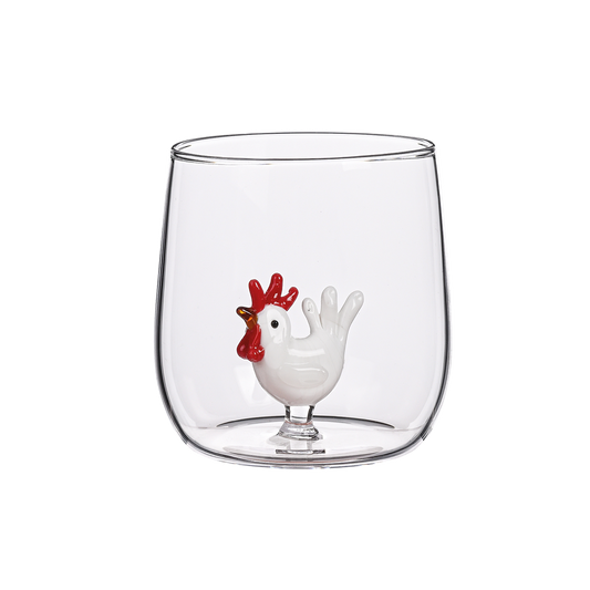 Verre gobelet 3D coq