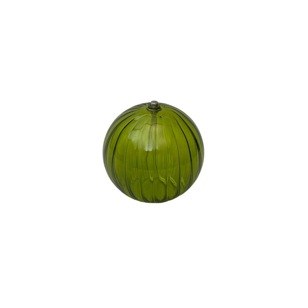 Lampe a huile sphère striée XL olive