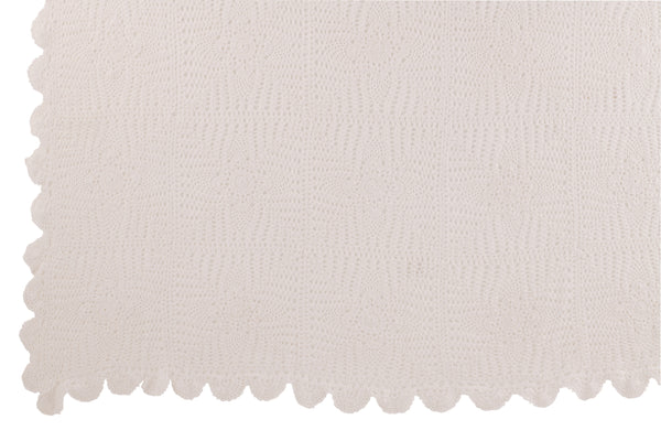 Nappe Mia Dentelles Coton Blanc